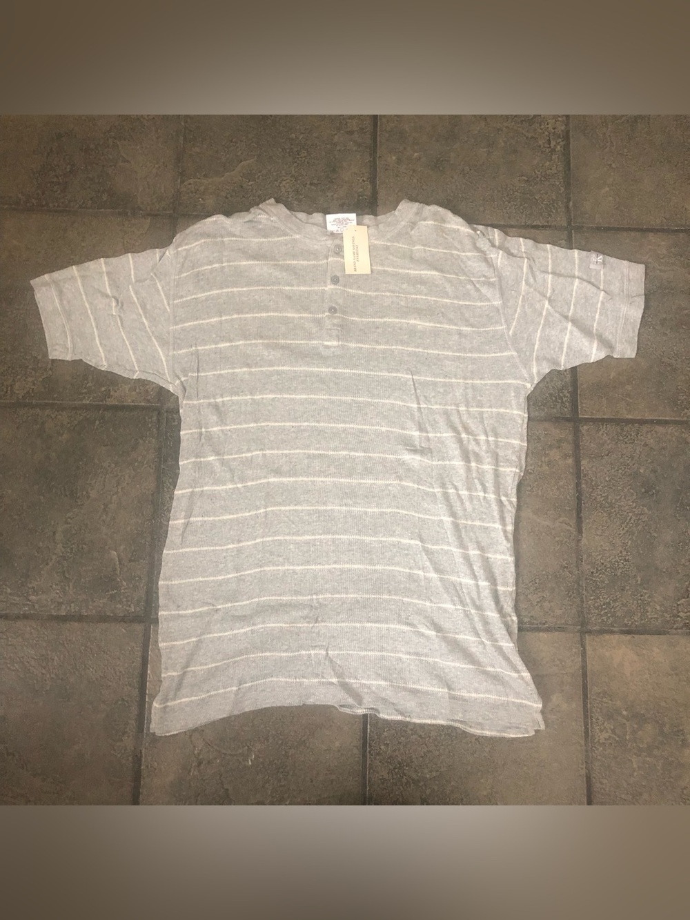 VINTAGE Calvin Klein Jeans Shirt Men’s XL Henley Slim Ribbed Knit Y2K Deadstock